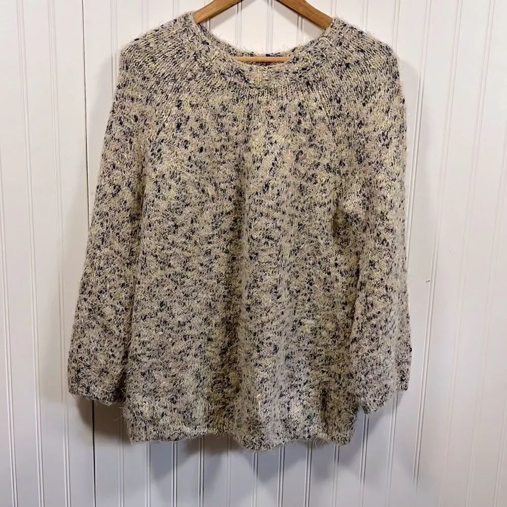 Lou & Grey crewneck multicolor eyelash sweater